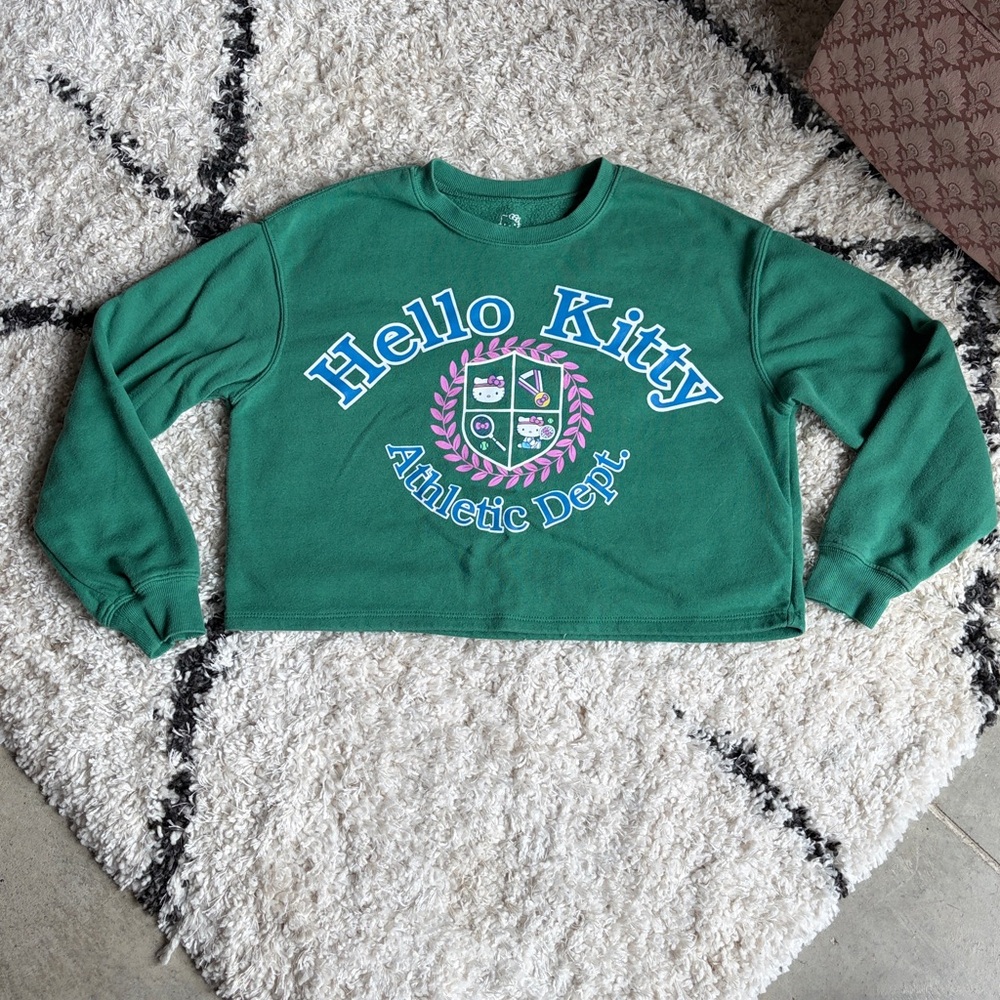 Hello Kitty By Sanrio Long Sleeve Crop Sweatshirt  Size M